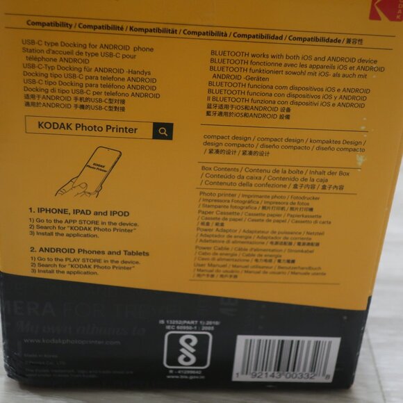 Kodak Instant Dock Printer PD460 with Cartridge Paper NIB - Picture 2 of 4